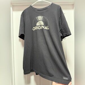 Life Is Good Charcoal Black Graphic Tee